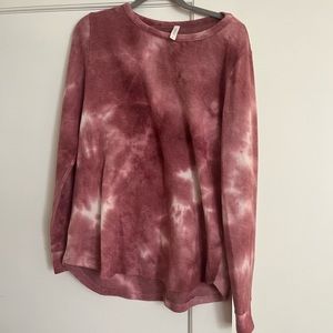 Cranberry wine pink super soft tie dye sweater  medium